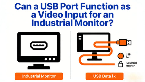 Can a USB Port Function as a Video Input for an Industrial Monitor?