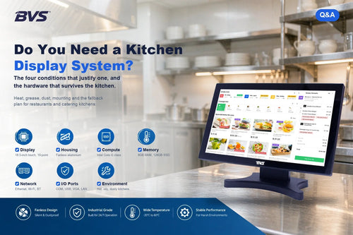 Commercial kitchen display system for restaurants
