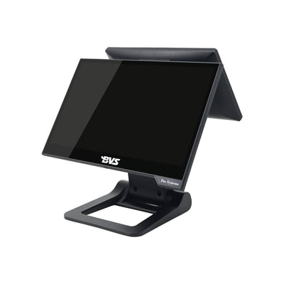 BVS-SW156A2 All-in-One POS System – Dual Display, Core i5 4th gen, 8GB RAM, 128GB SSD, Matte Black Finish