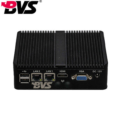 BVS GW-A Industrial Mini Pc J4125, 8GB RAM 128GB SSD,HD+VGA，LAN*2，USB*6，RS232/485*2,Full Metal Industrial Mini PC