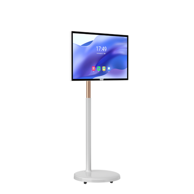 BVS 22M3 21.5-Inch 1080p Portable TV Monitor with Touch Screen, Smart Rolling TV on Wheels 6GB+64GB, Support Google Store, Full Swivel Rotation, Multiple Projection Sharing
