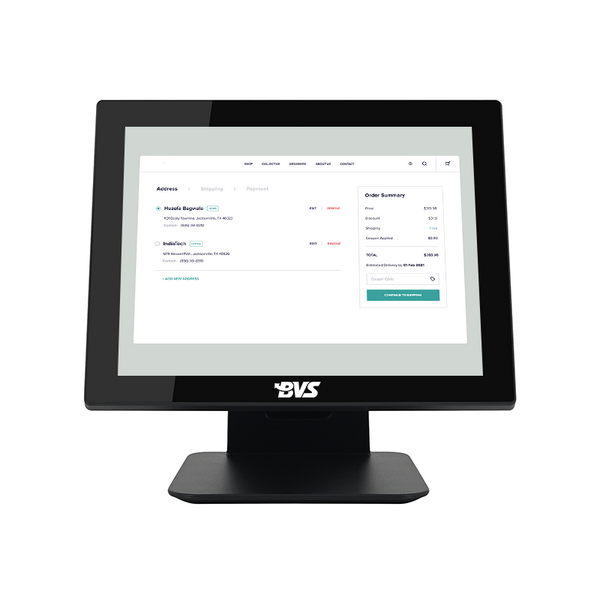 BVS-SW150R1 15 Inch POS Systems, Register Catering Supermarket Cashier, CPU Core i5, 8gb Ram, 128gb SSD, for Retail, Catering, Hospitality