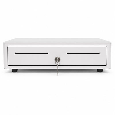 BVS-A410 Cash Register Drawer for Point of Sale (POS) System, 5 Bill/8 Coin , RJ11 Key-Lock, Media Slot, Black
