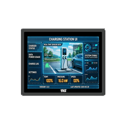 BVS-QG170WL 17 Inch Fanless Industrial Panel PC, Embedded Touchscreen Computer with Capacitive Touch, HDMI, Dual LAN, Dual COM, USB Ports, Core i5 8GB RAM 128GB SSD