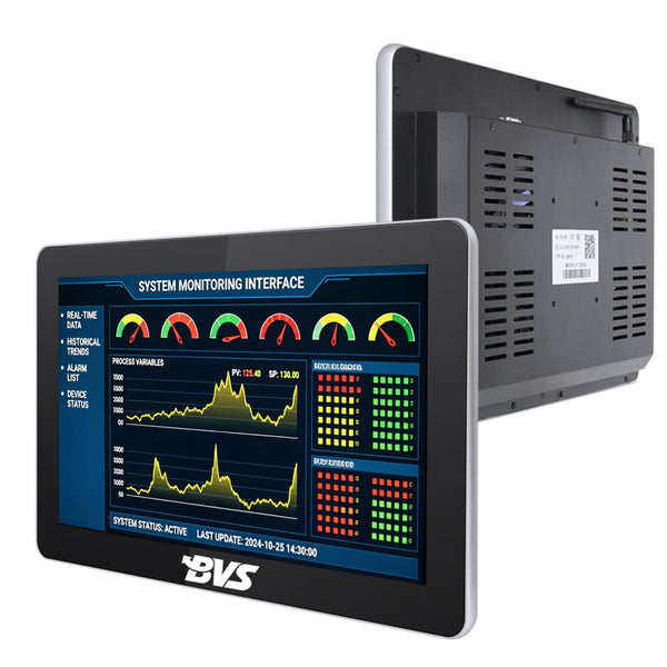 BVS-QW156 15.6 Inch Fanless Industrial Panel PC with Capacitive Touch Screen, Intel Core i5, 8GB RAM, 128GB SSD, Multi-Ports (2xUSB3.0, 2xUSB2.0, HD, VGA, LAN)