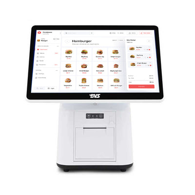 BVS-SJ156P2 Dual Screen 15.6 + 15.6  Inch Touch Screen Pos System With Thermal Printer , for convenience stores, shopping malls, supermarkets